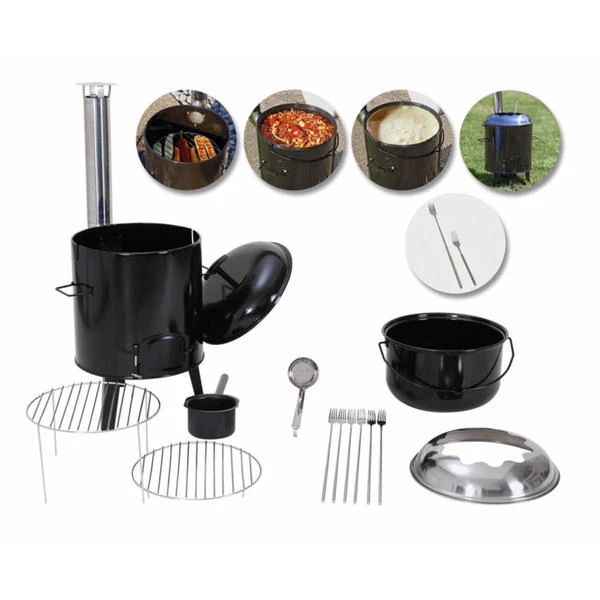 BBQ Dragon 8 Teiliger Erlebnisofen - Holzkohlegrill 4 BBQ Dragon 8 Teiliger Erlebnisofen - Holzkohlegrill – Bild 2